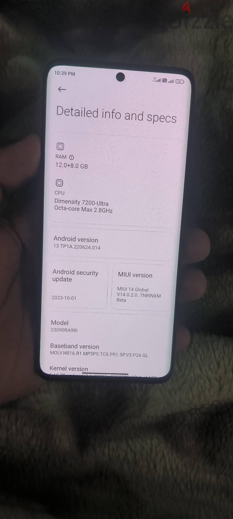 Xiaomi Redmi Note 13 Pro plus ram 12+8/256 super curved display 2