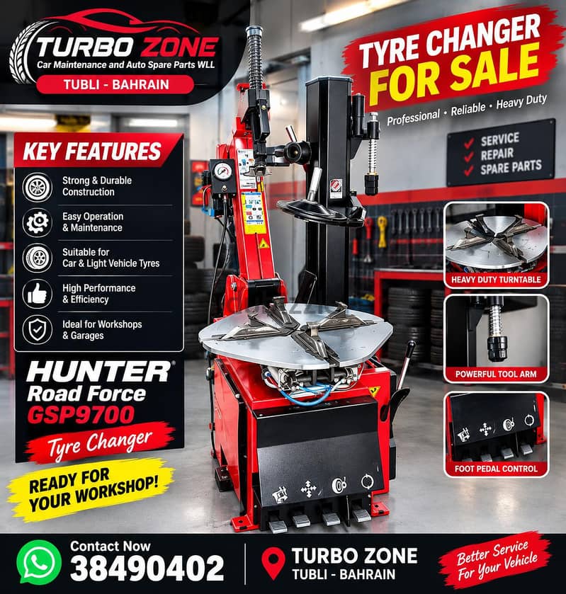 Hunter Road Force GSP9700 Wheel Balancer + DX390 Tyre Changer – Used 1