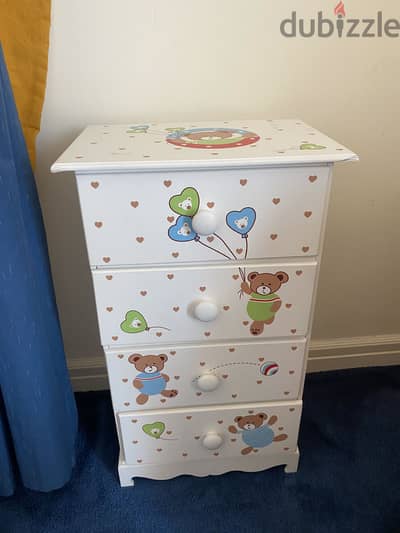 Kids Nursery Cabinet / Chest of Drawers – Teddy Bear Design