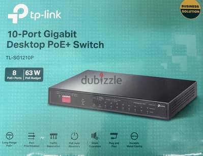 TP-Link TL-SG1210P 10-Port Gigabit Switch with 8 PoE+ Ports