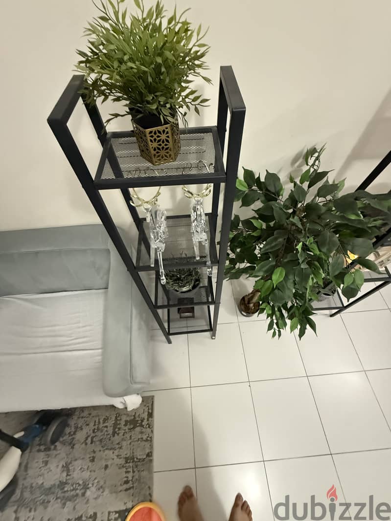 IKEA LERBERG Metal Shelf – Dark Grey   New Condition 3