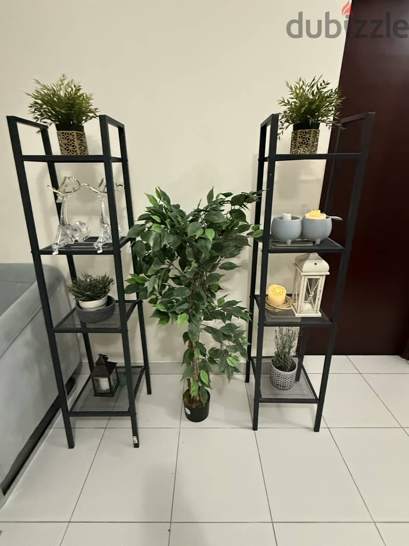IKEA LERBERG Metal Shelf – Dark Grey   New Condition 4