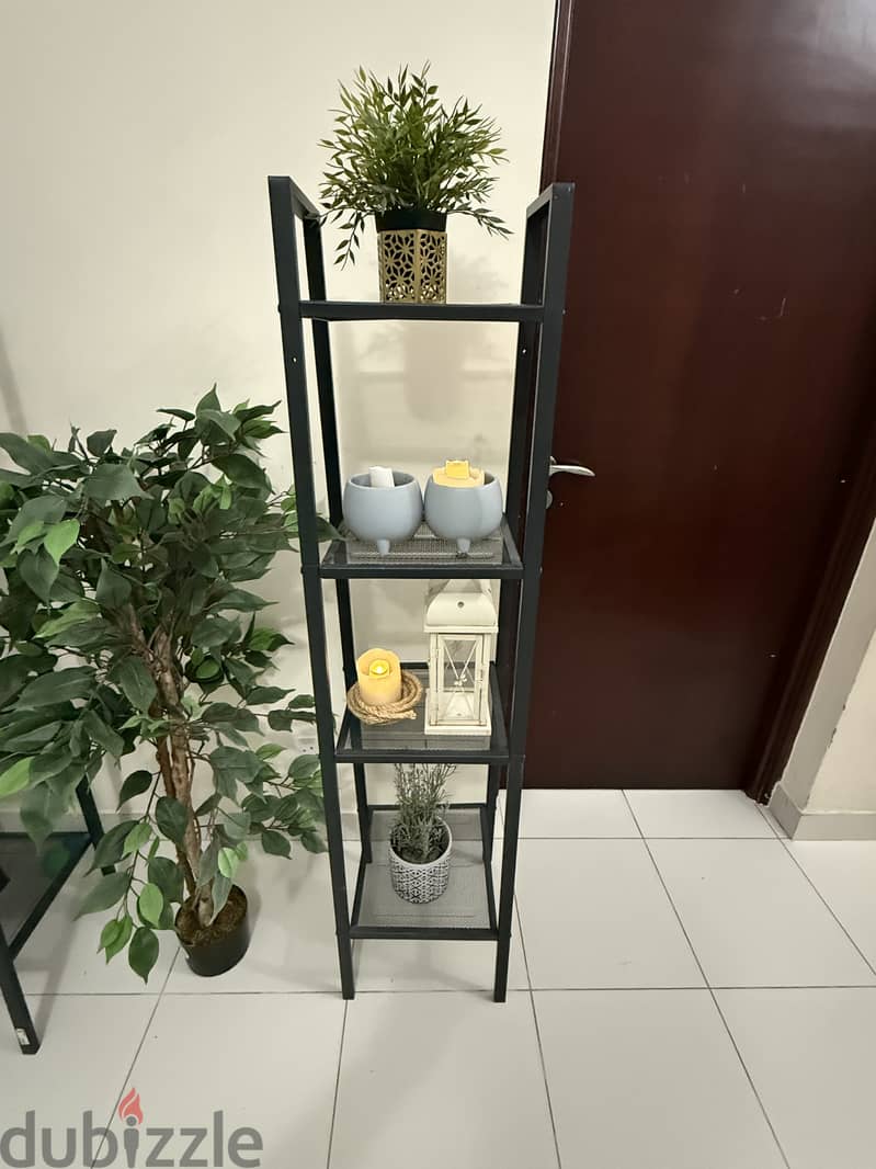 IKEA LERBERG Metal Shelf – Dark Grey   New Condition 5