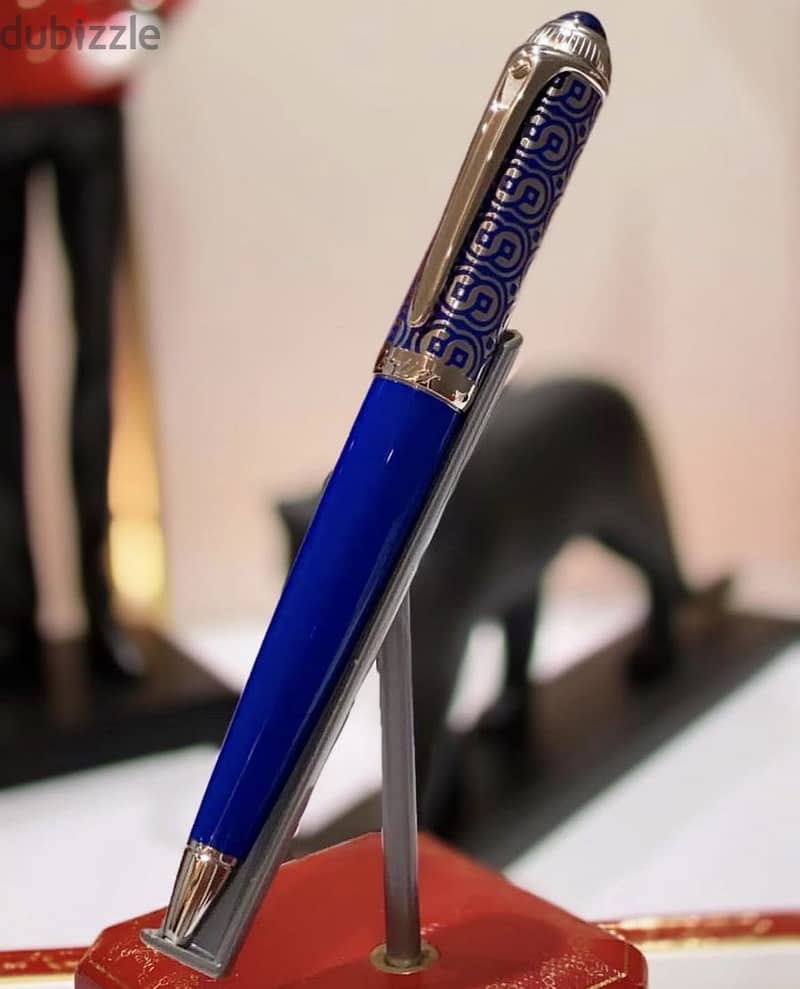  Cartier Roadster Infinity Ballpoint Pen – Blue Oriental Motif 2