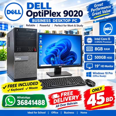 Dell CORE i5 Computer SET 8GB RAM 500GB HDD 19" Monitor Call/36841488