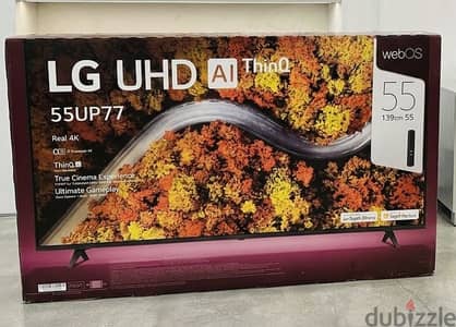 55" LG UHD AI ThinQ TV (55UP77) - Real 4K, Smart webOS