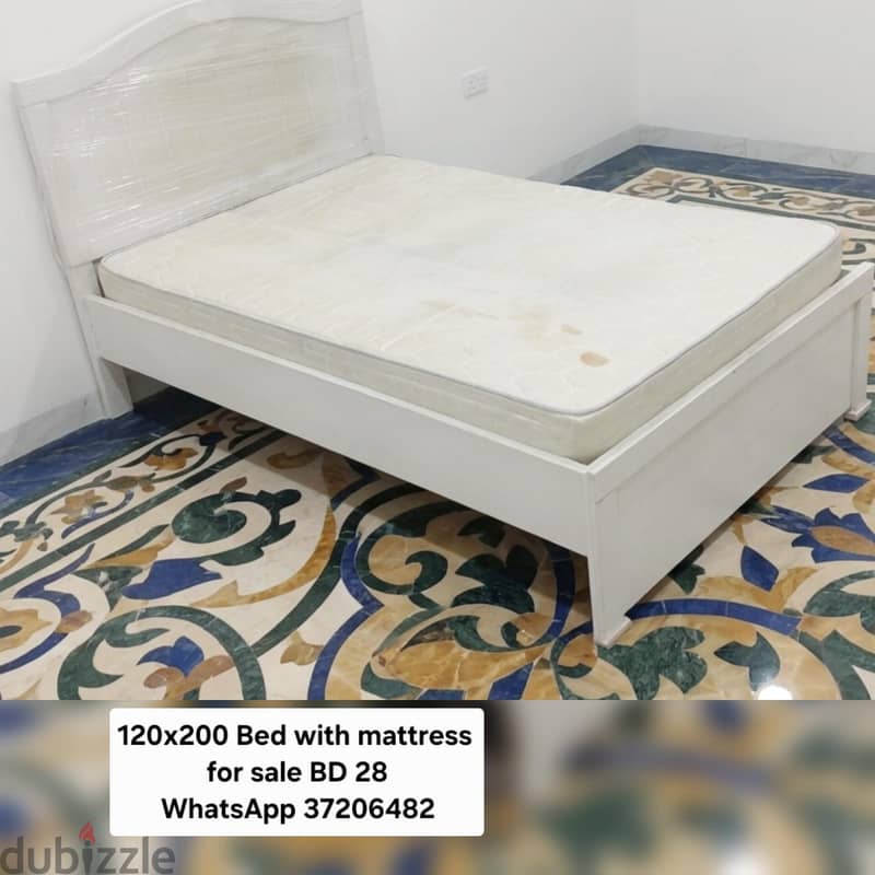 King size Bed & mattress + 2 side tables & other items for sale 5