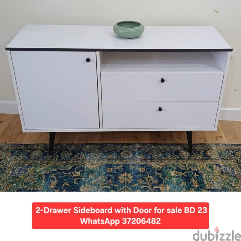 King size Bed & mattress + 2 side tables & other items for sale 17