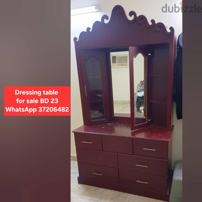 Tall 3 door wardrobe and other items for sale with Delivery fixing 8
