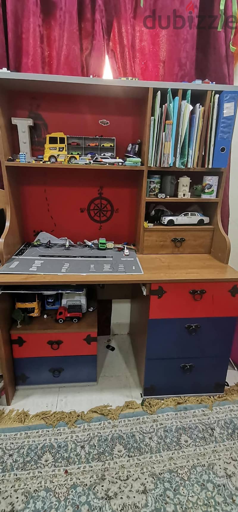 Pirate themed Bed set with 4 Drawer 1 book shelf 1