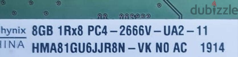 SK hynix HMA81GU6JJR8N-VK 8GB 1Rx8 PC4-2666V-UA2-11 PC(desktop memory) 2