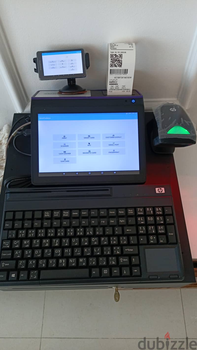 Pos casheir bill label printer cash box scanner barcode touch screen s 2