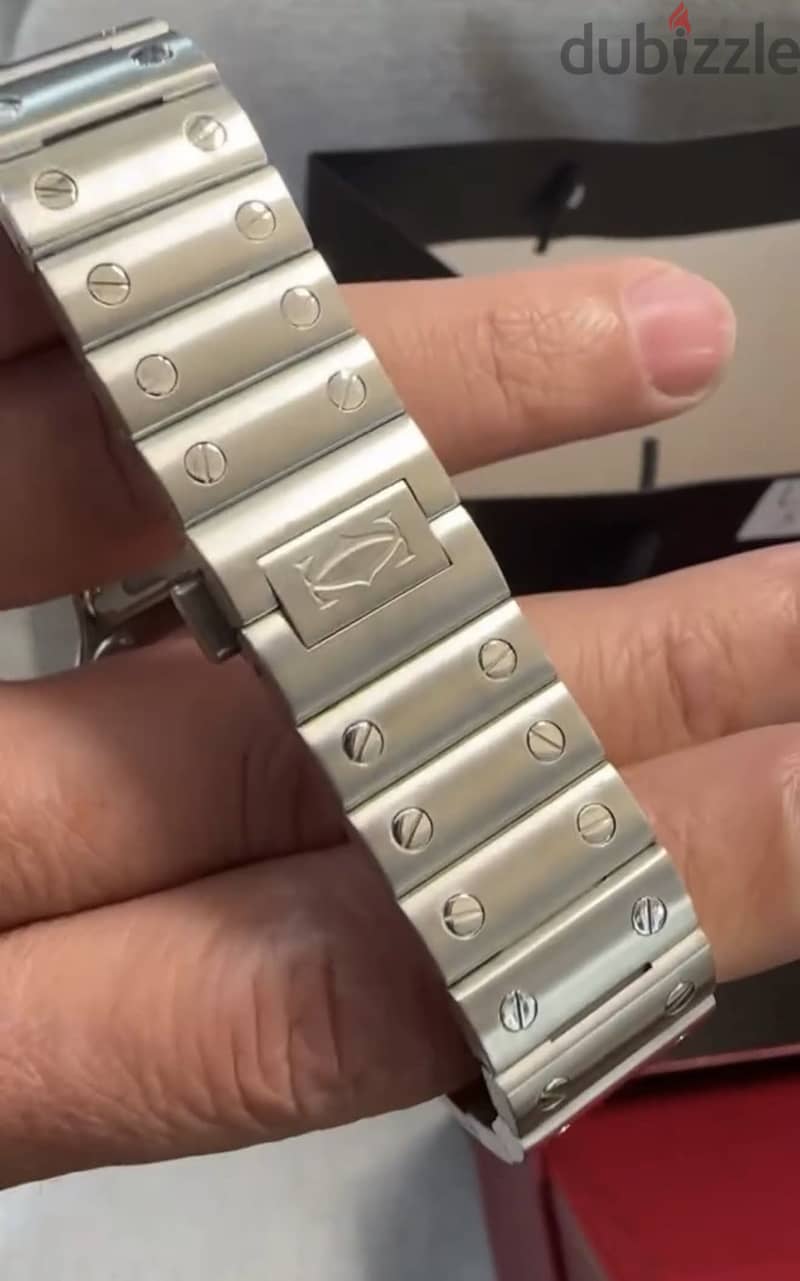 Cartier Santos Large White Dial 1