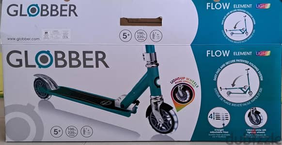 Globber - Flow Element Lights 2-Wheel Manual Scooter