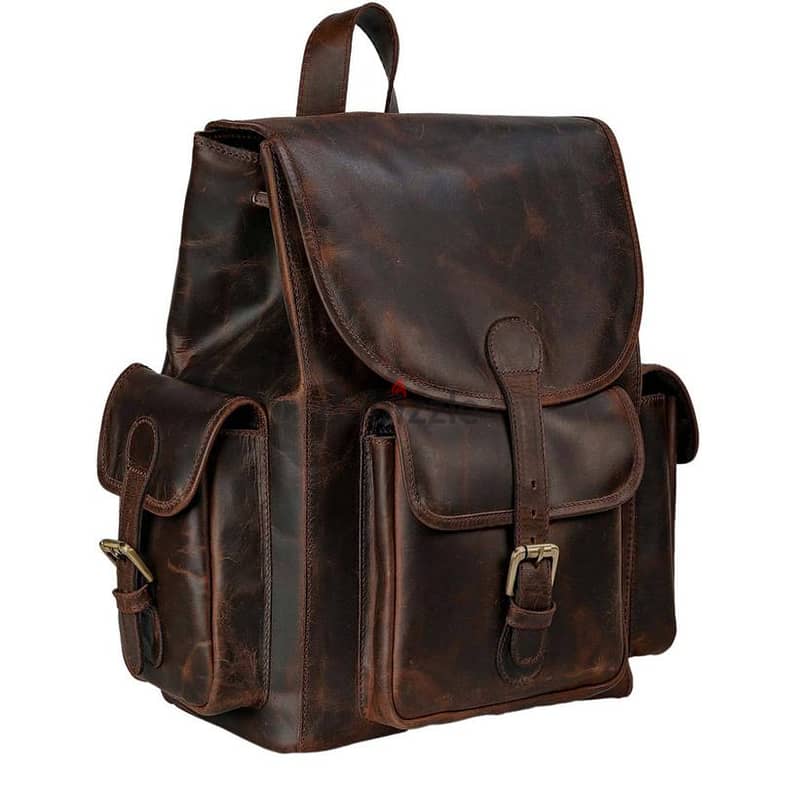 leather back pack 2