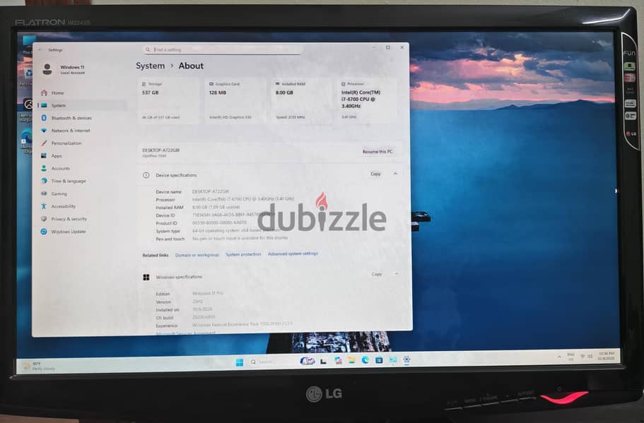 Dell optiplex 7040 desktop Intel i7full set in good condition for sale 8