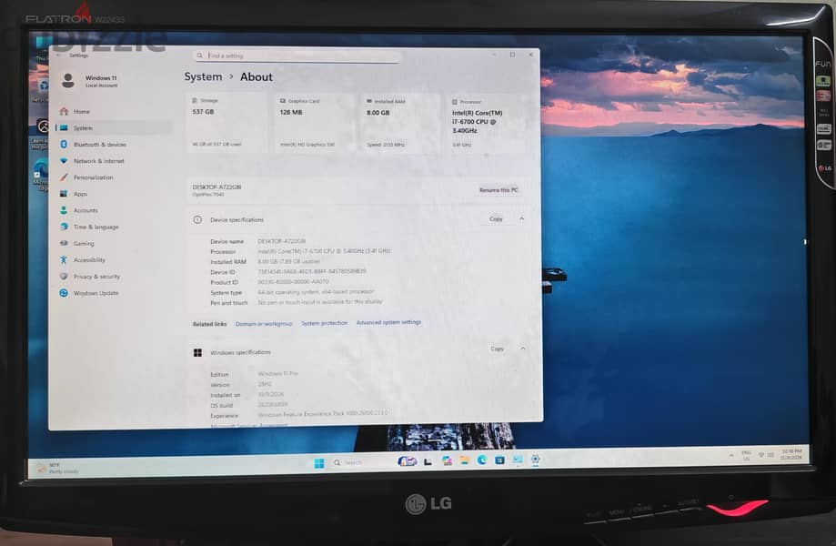 Dell optiplex 7040 desktop Intel i7full set in good condition for sale 9