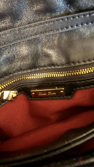 Miu Miu Matelassé Nappa Leather Flap Shoulder Bag in new condition