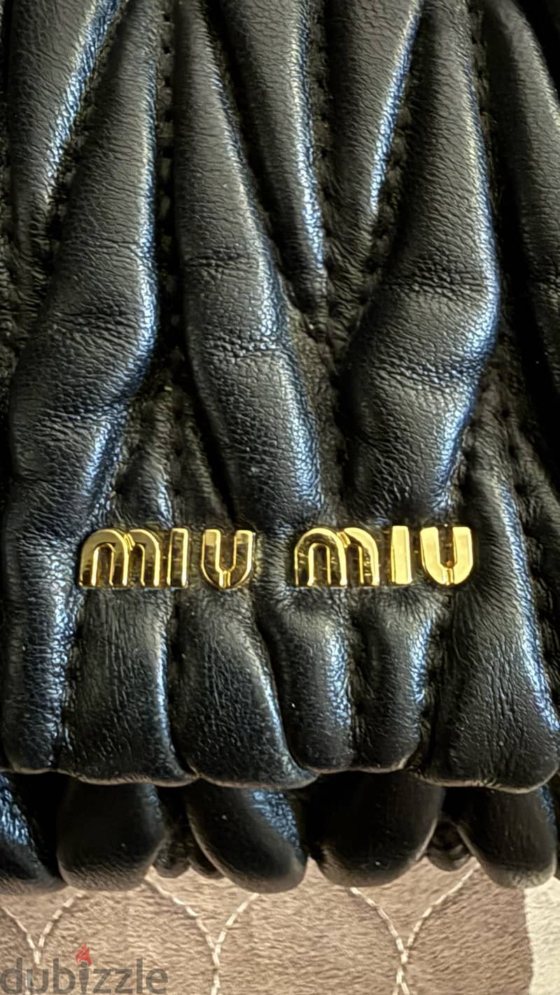 Miu Miu Matelassé Nappa Leather Flap Shoulder Bag in new condition 4