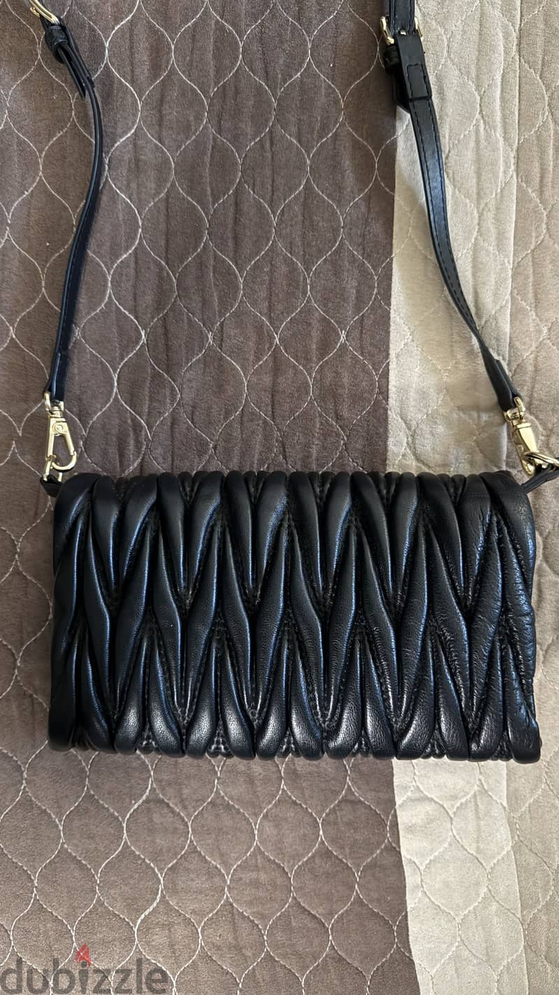 Miu Miu Matelassé Nappa Leather Flap Shoulder Bag in new condition 6