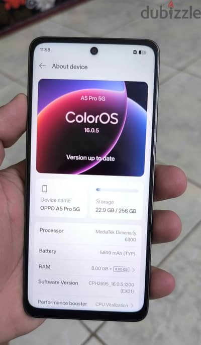Exchange possible OPPO A5 pro 5g ram 8+8/256 gb complete box