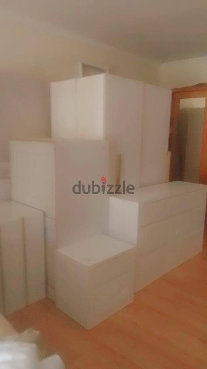 white color king size bedroom with mattress 2