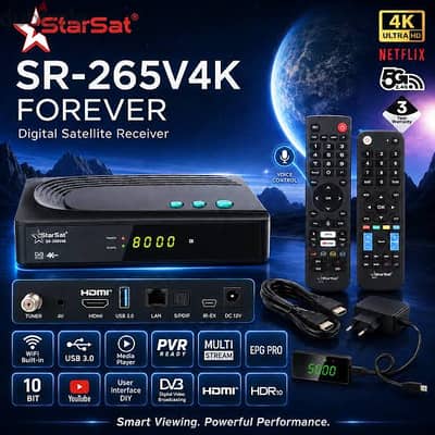 رسيفر star sat SR-265V4K للبيع