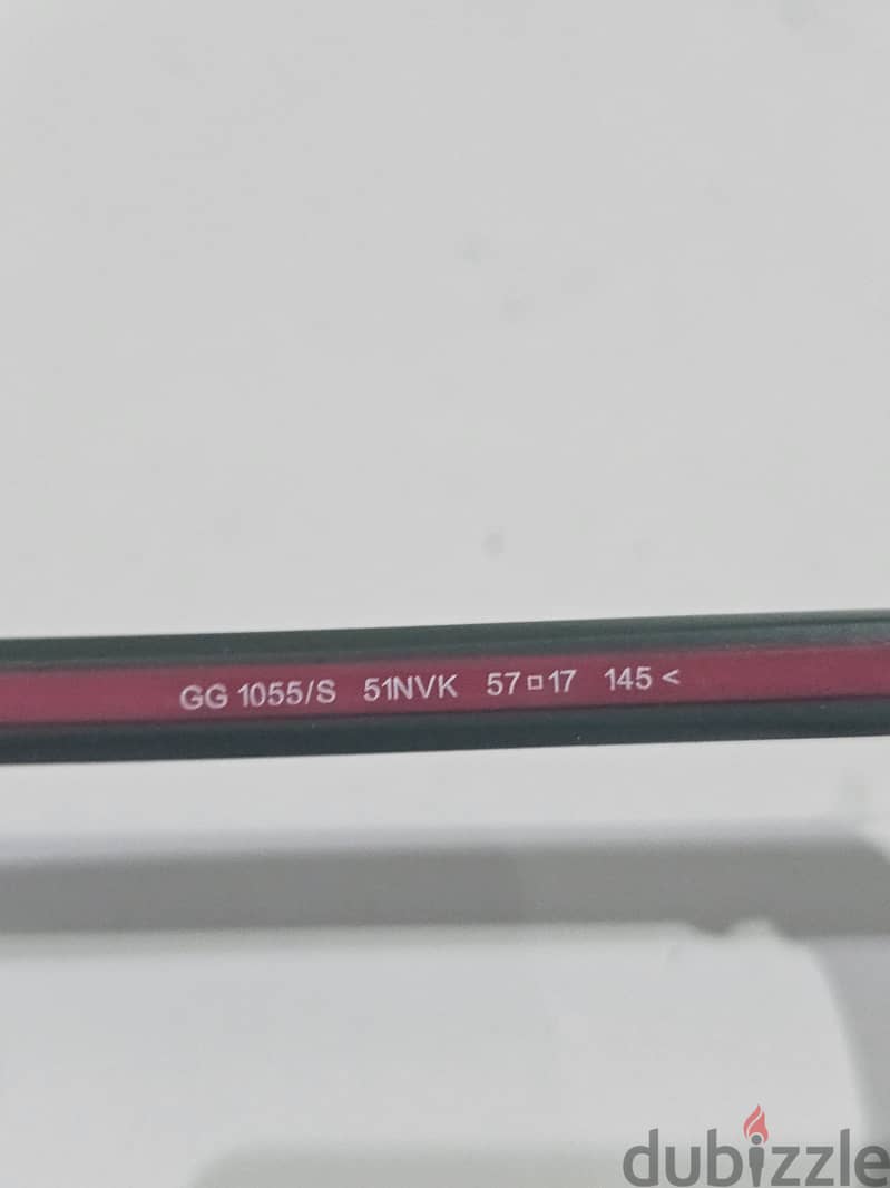Gucci Black Green Red Stripe Grey Lens Unisex Square Sunglasses 4