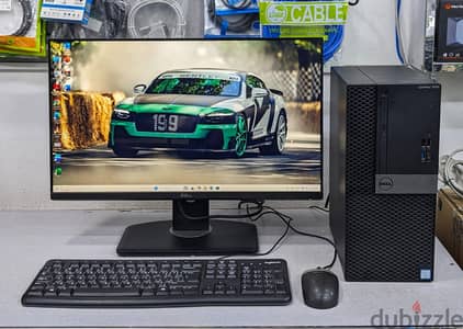 Dell Core i7 7th Gen PC RAM 8GB SSD 256GB 24" FHD Borderless Monitor F