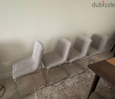 4 IKEA LUSTEBO Dining Chairs – Brand New