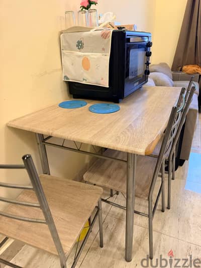 Urgent Sale - 4 Seater Dining Table with 4 Chairs - Adliya