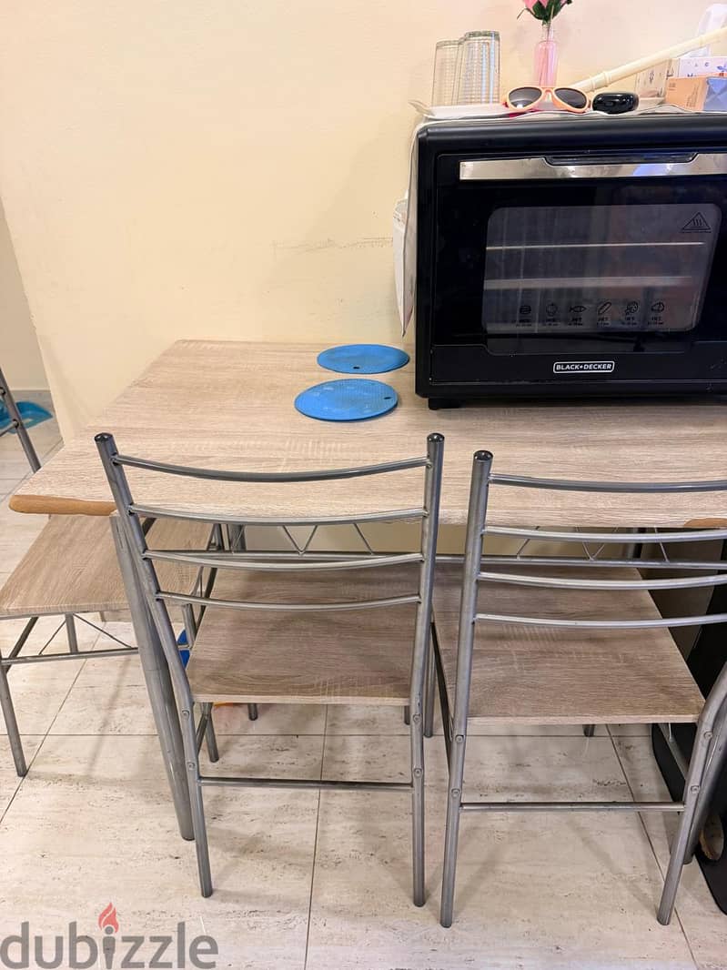Urgent Sale - 4 Seater Dining Table with 4 Chairs - Adliya 1