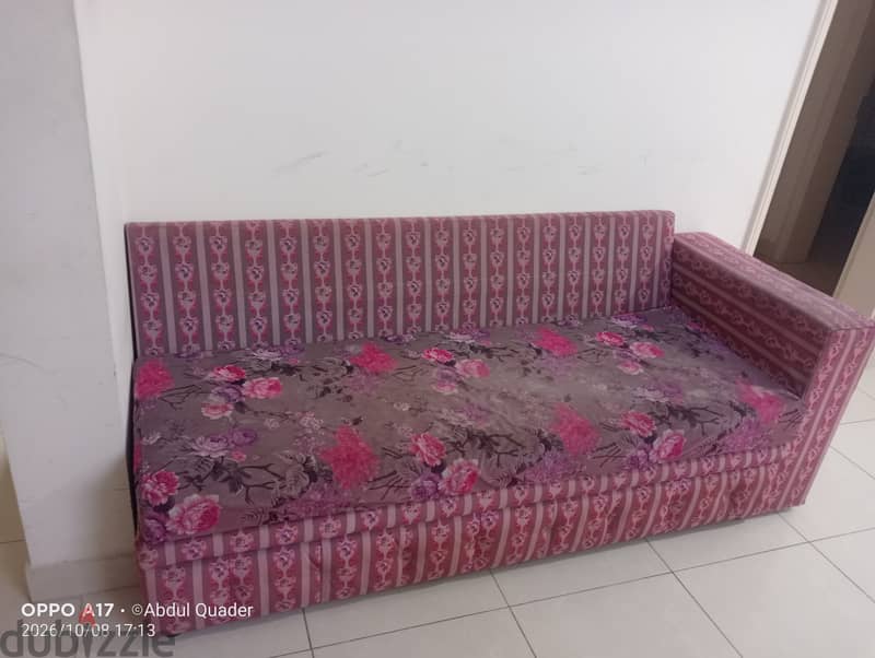 urgent sell Floral Printed Sofa Set for Sale–2 x 3 Seater with Cushion 1