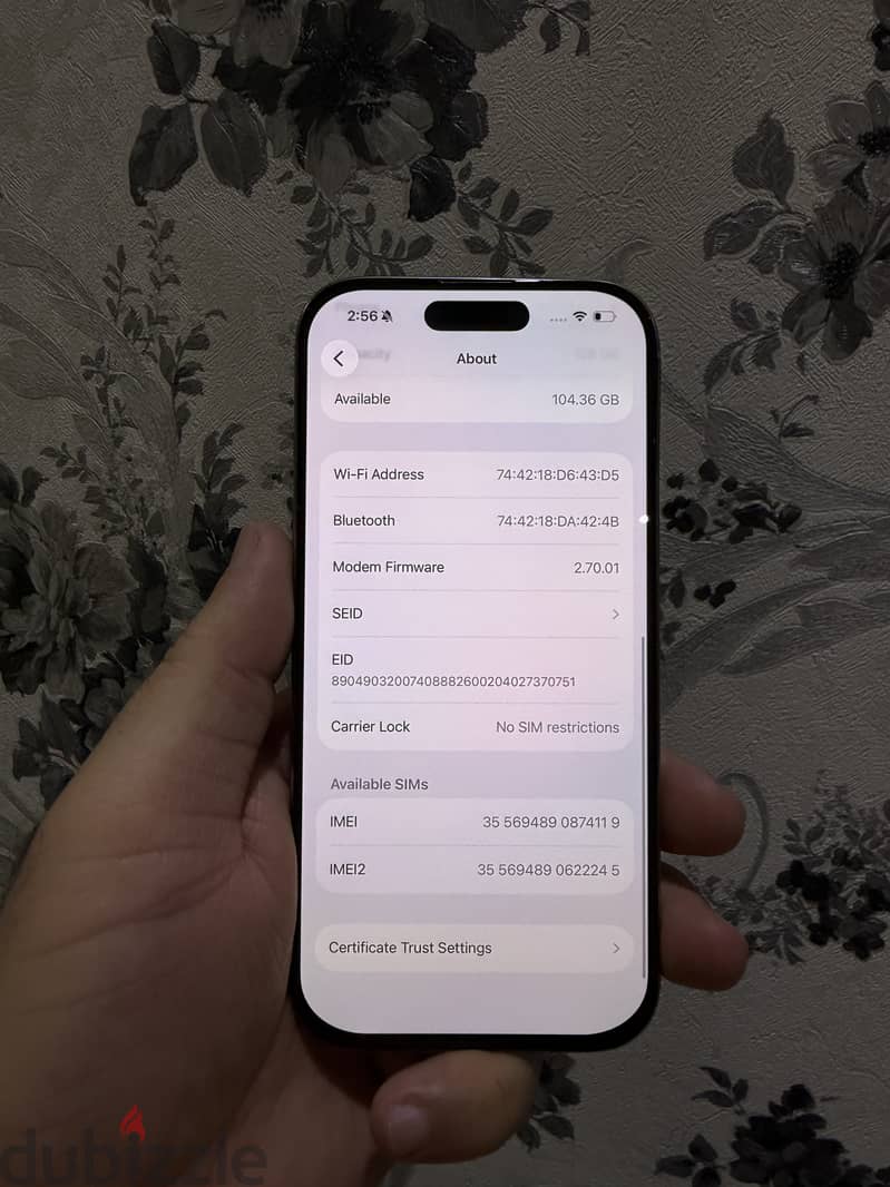 16 Pro 128Gb 89% للبيع فقط ايفون 16 برو مبدل الشاشة 3