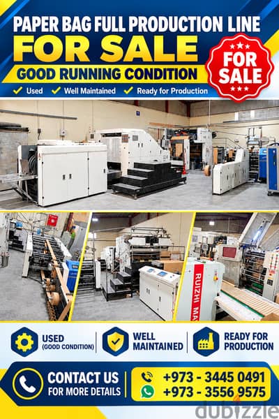Paper Bag Machine Full Production Line for Sale