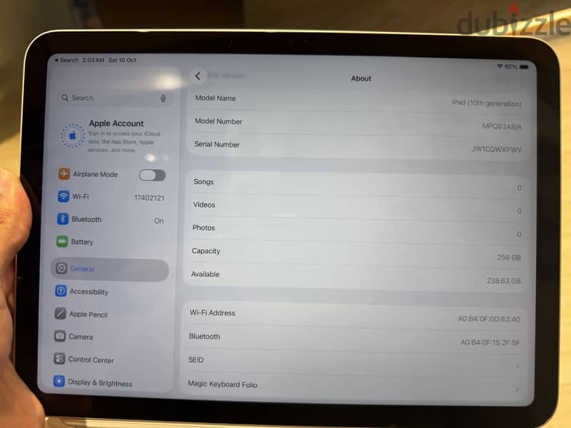 iPad 10th Gen 256GB WiFi - with Apple Magic Keyboard (track-pad) 5