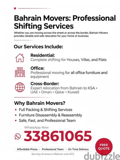 Fast and safe house shifting service in saar Bahrain