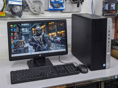 HP Core i7 8th Gen PC 3.2GHz (12CPUs) SSD 35x Time Fast 19" Monitor