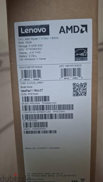 lenovo idea pad RYZEN 7 2024 model   16gb 512ssd