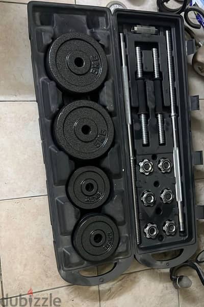 Slightly Used Free Weights, 50KG full set