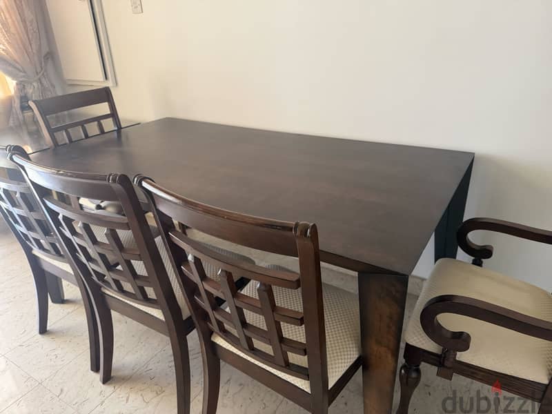 Dining table with 5 chairs 65 BHD 6