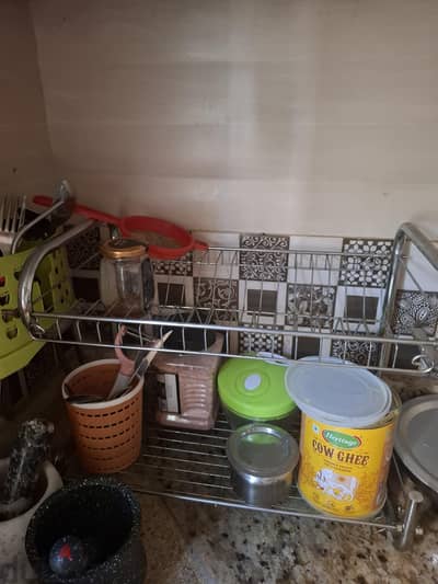 Stainless Steel 2-Tier Kitchen Dish / Storage Rack Stand