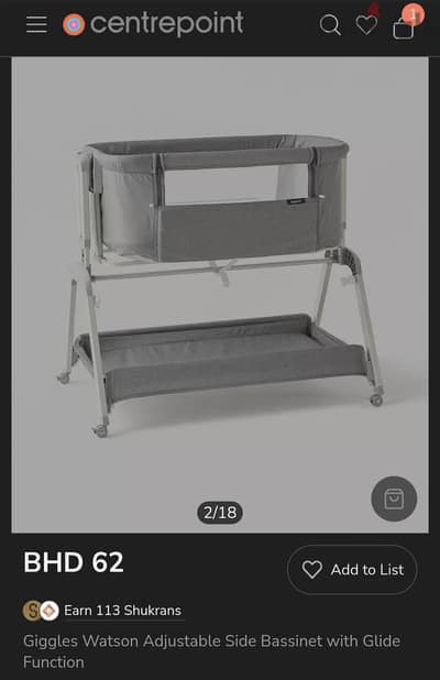 Baby Cot- Used only 6m