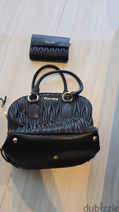 Miu Miu Matelasse Leather Bauletto