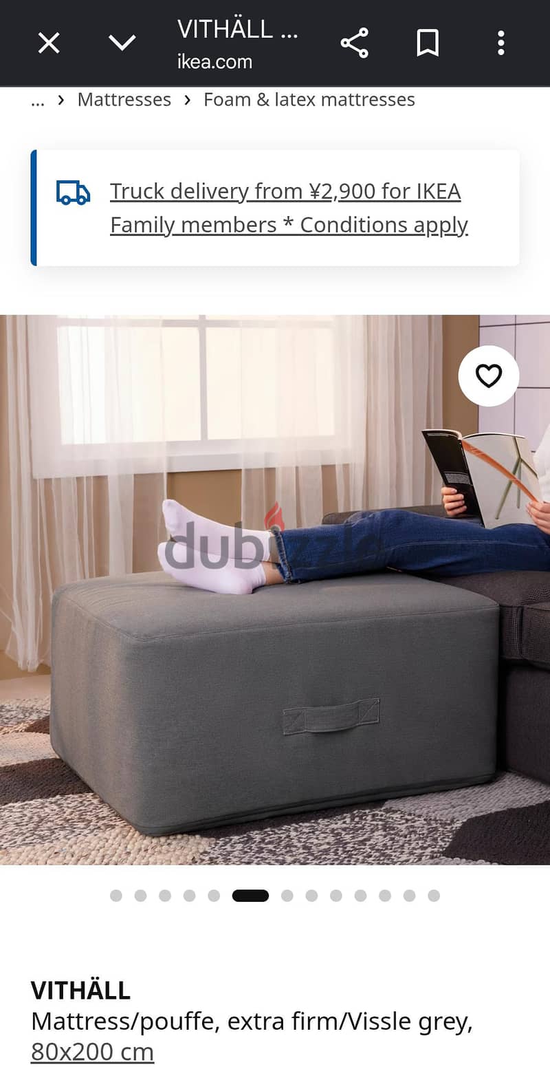 VITHALL IKEA folding bed/matress 3