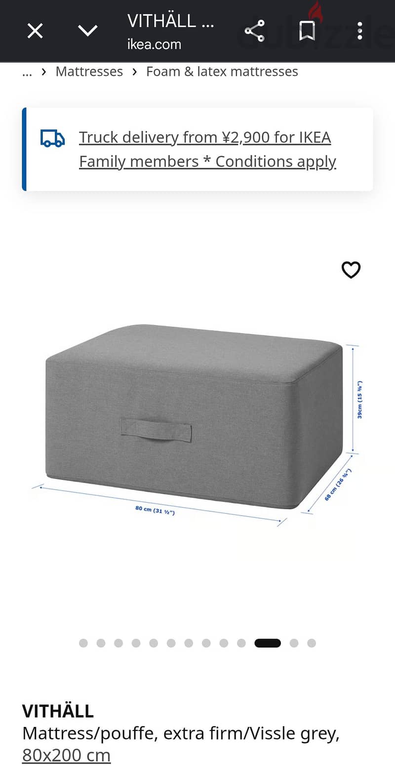 VITHALL IKEA folding bed/matress 6