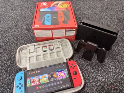 Nintendo Switch OLED – BD 90 | 2 Games + Free Hard Case