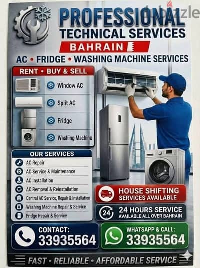 AC, Washing Machine & Refrigerator Repair and Service