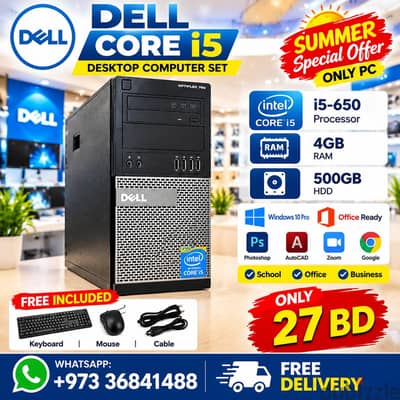 Dell CORE I5 Computer 4GB RAM 500GB HDD Win 10 Pro Call/36841488