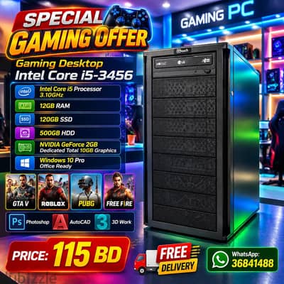 Ultimate Gaming i5 PC 12GB Ram 120gb+500GB NVIDIA Graphics /36841488